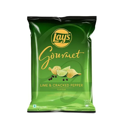 Lays Chips Gourmet Lime And Cracked Pepper Flavour